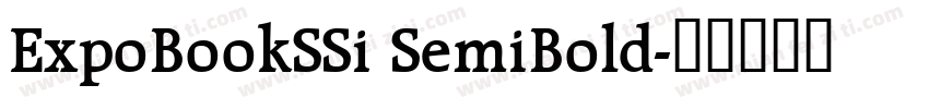 ExpoBookSSi SemiBold字体转换